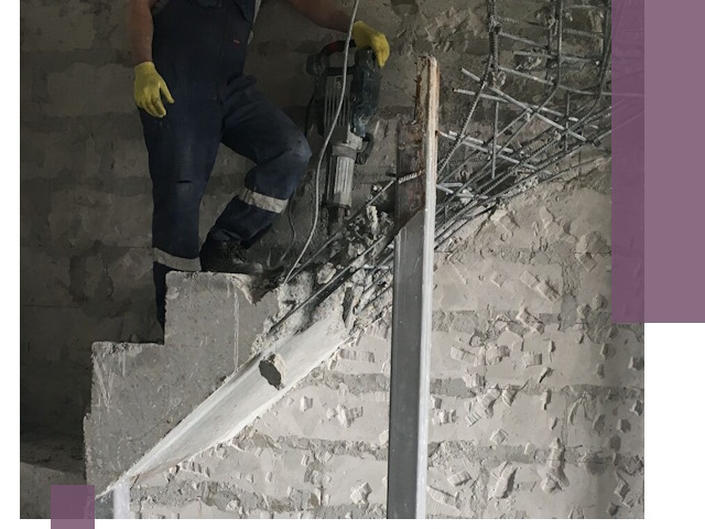 Демонтаж металлических и бетонных лестниц в Снежинске