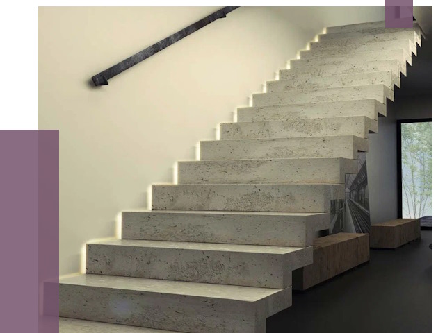 Облицовка бетонных лестниц в Снежинске от 4676 руб/м2