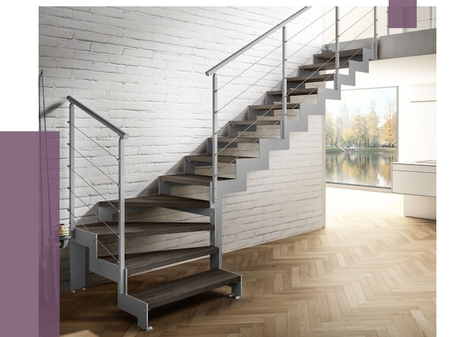 Г-образные лестницы под ключ в Снежинске от 37671 руб. | ПРОЛЁТ-Снж