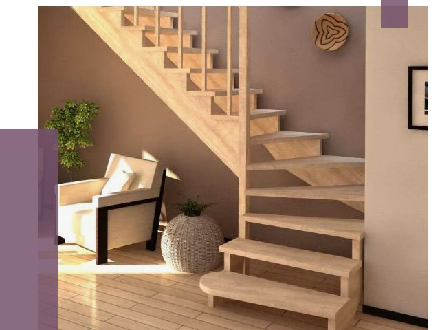 Изготовление Г-образных лестниц в Снежинске от 19225 руб. 