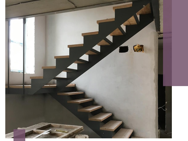 Изготовление лестниц на металлокаркасе в Снежинске от производителя