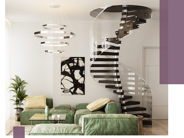 Лестницы для двухуровневой квартиры в Снежинске — изготовление и монтаж