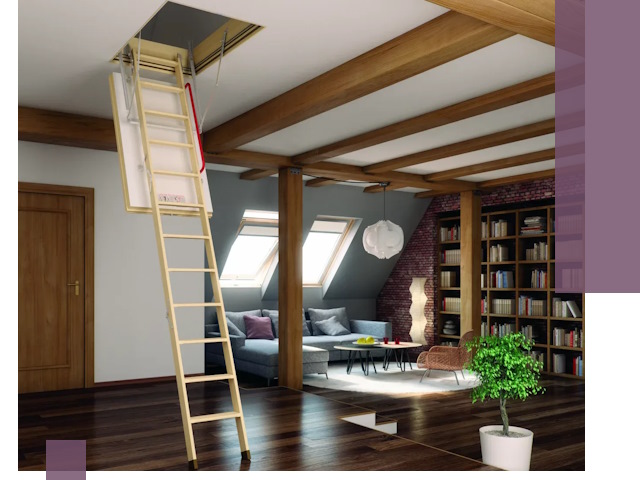 Чердачные лестницы под ключ в Снежинске: изготовление и монтаж