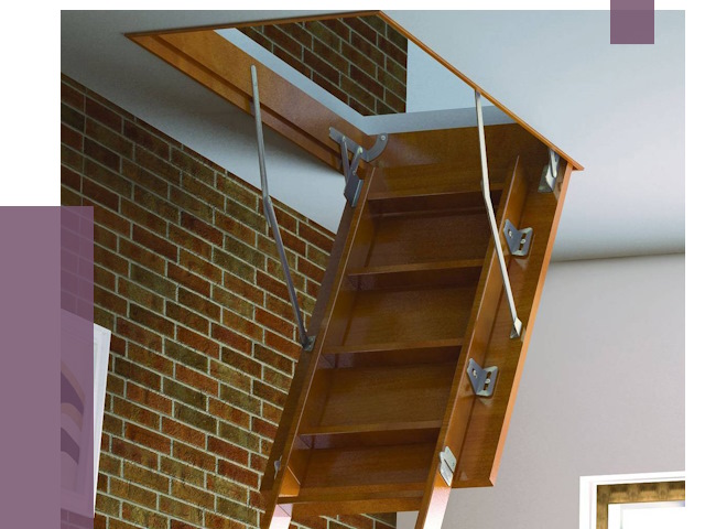 Установка чердачной лестницы в Снежинске от 7950 руб. | ПРОЛЁТ-Снж