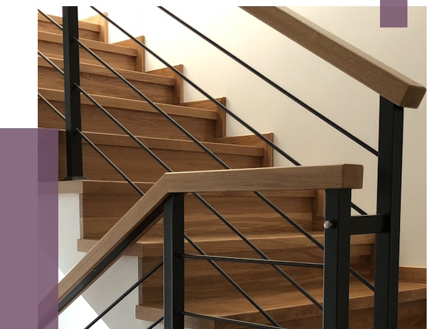 Обшивка металлической лестницы деревом в Снежинске от 4417 руб.