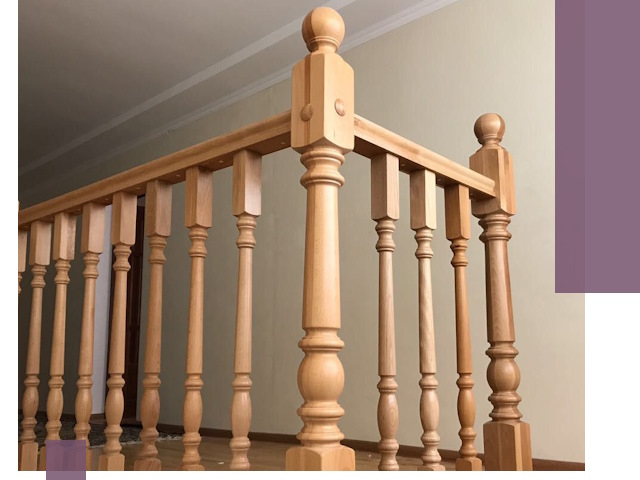 Деревянные перила на заказ в Снежинске: монтаж и изготовление