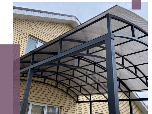 Монтаж козырьков в Снежинске от 11691 руб. | ПРОЛЁТ-Снж