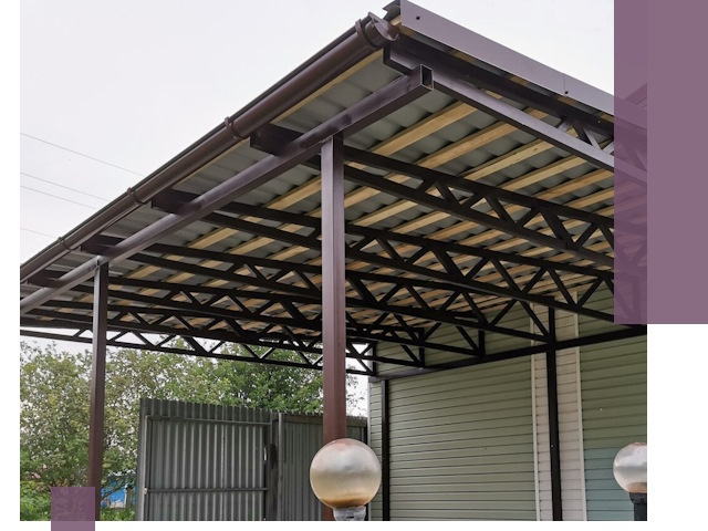 Навесы под ключ в Снежинске: изготовление, монтаж и гарантия