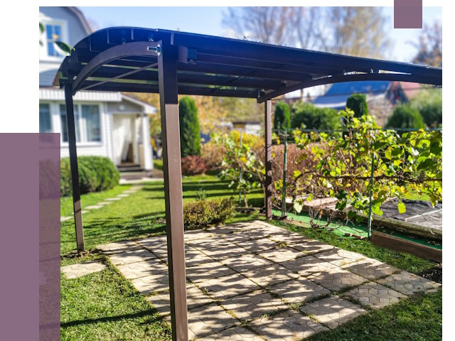 Навесы для дачи в Снежинске от 12938 руб. под ключ — ПРОЛЁТ-Снж