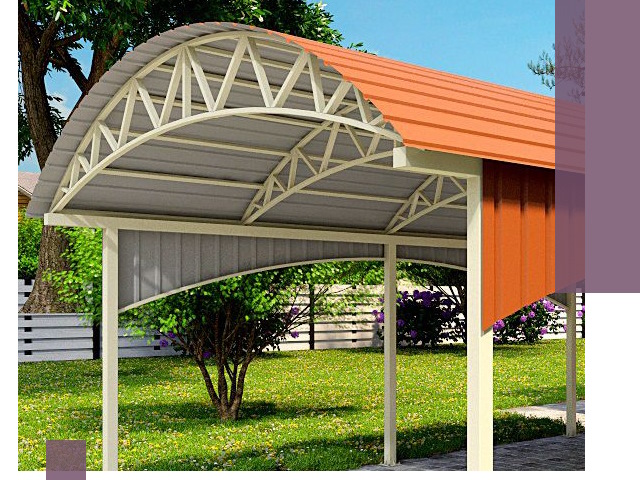 Навесы из профнастила под ключ в Снежинске — установка и монтаж