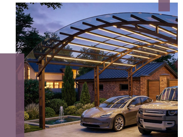 Металлические навесы в Снежинске от 12886 руб. под ключ — ПРОЛЁТ-Снж