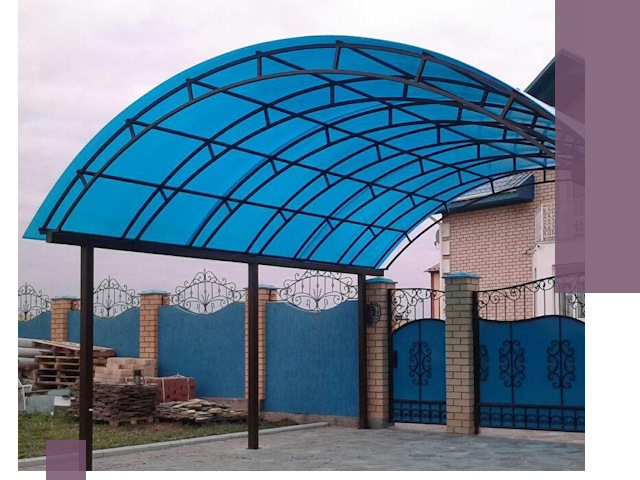 Арочные навесы под ключ в Снежинске — изготовление и монтаж