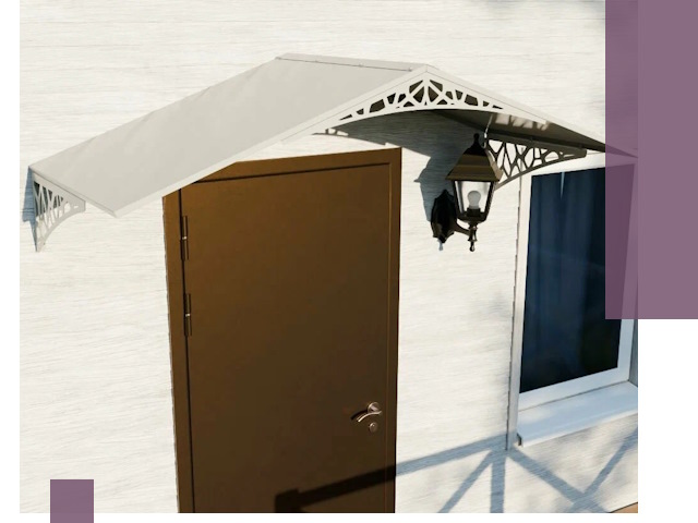 Металлические козырьки на входы и террасы в Снежинске