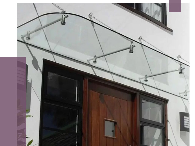 Стеклянные козырьки в Снежинске от 19225 руб. | ПРОЛЁТ-Снж