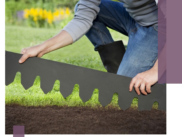 Металлические бордюры для газона в Снежинске — изготовление и монтаж