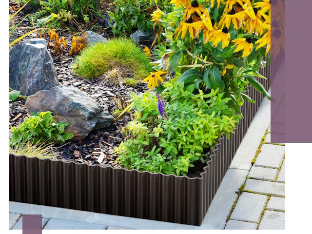 Металлические бордюры для клумб в Снежинске — производство и монтаж