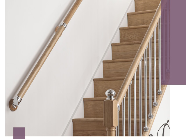 Пристенные поручни из стали и нержавейки под монтаж в Снежинске